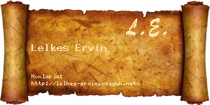 Lelkes Ervin névjegykártya
